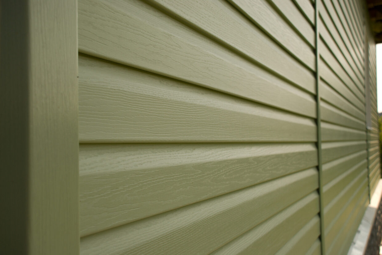 exterior wall covered in steel siding
