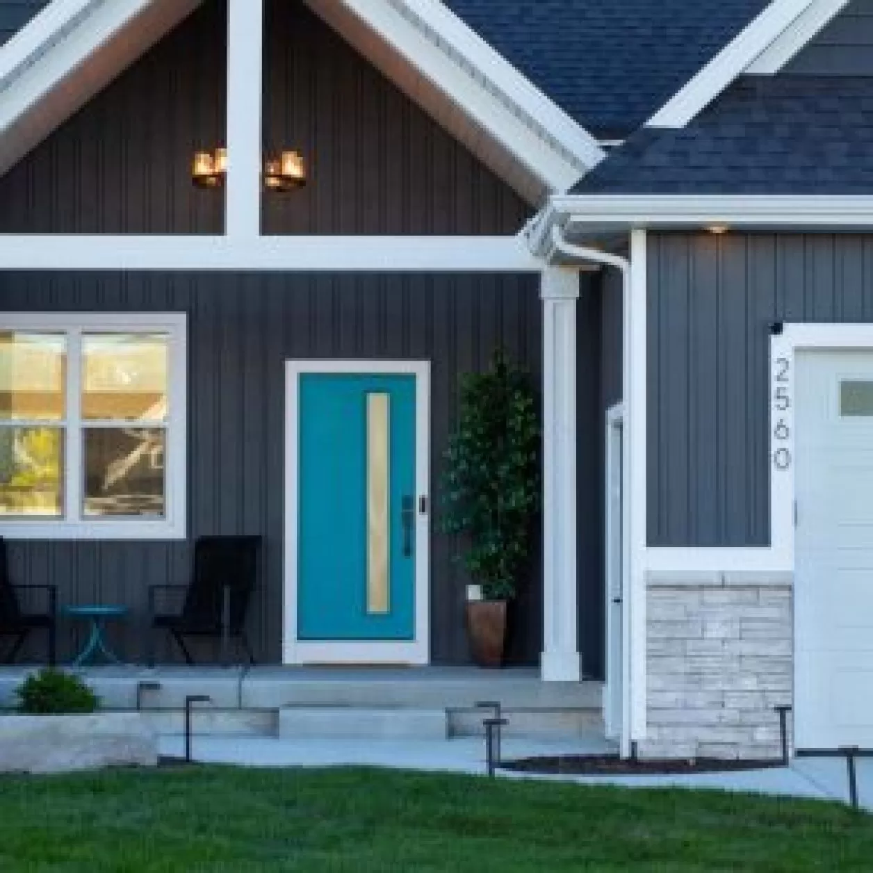 Siding on a new construction home