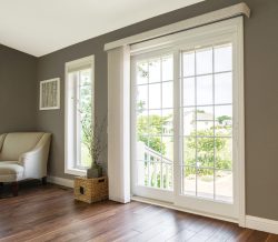 Interior room with large window and natural light